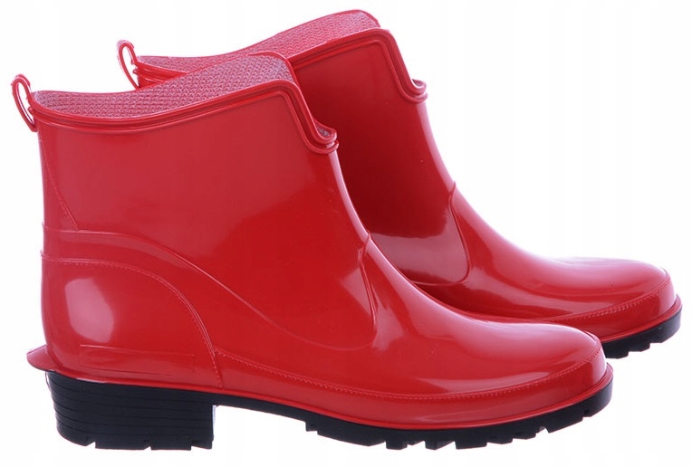 Kalosze Damskie Krótkie Gumiaki Zgrabne Botki Materiał zewnętrzny inny