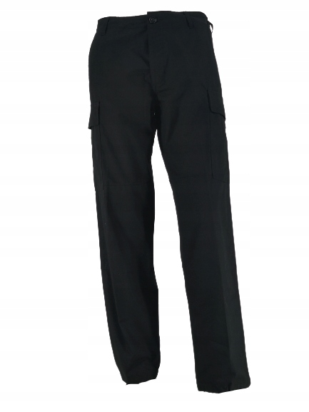 Spodnie Wojskowe Bojówki Męskie Czarne Ripstop XXL