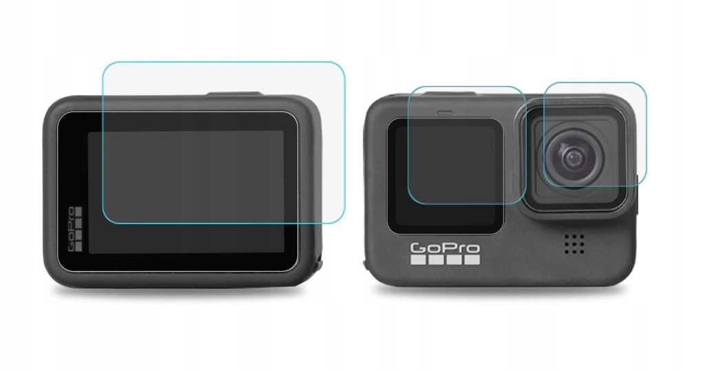 SZKŁO HARTOWANE 3 SZTUKI DO GOPRO HERO 9 / 10 / 11 / 12 Model Hero 9