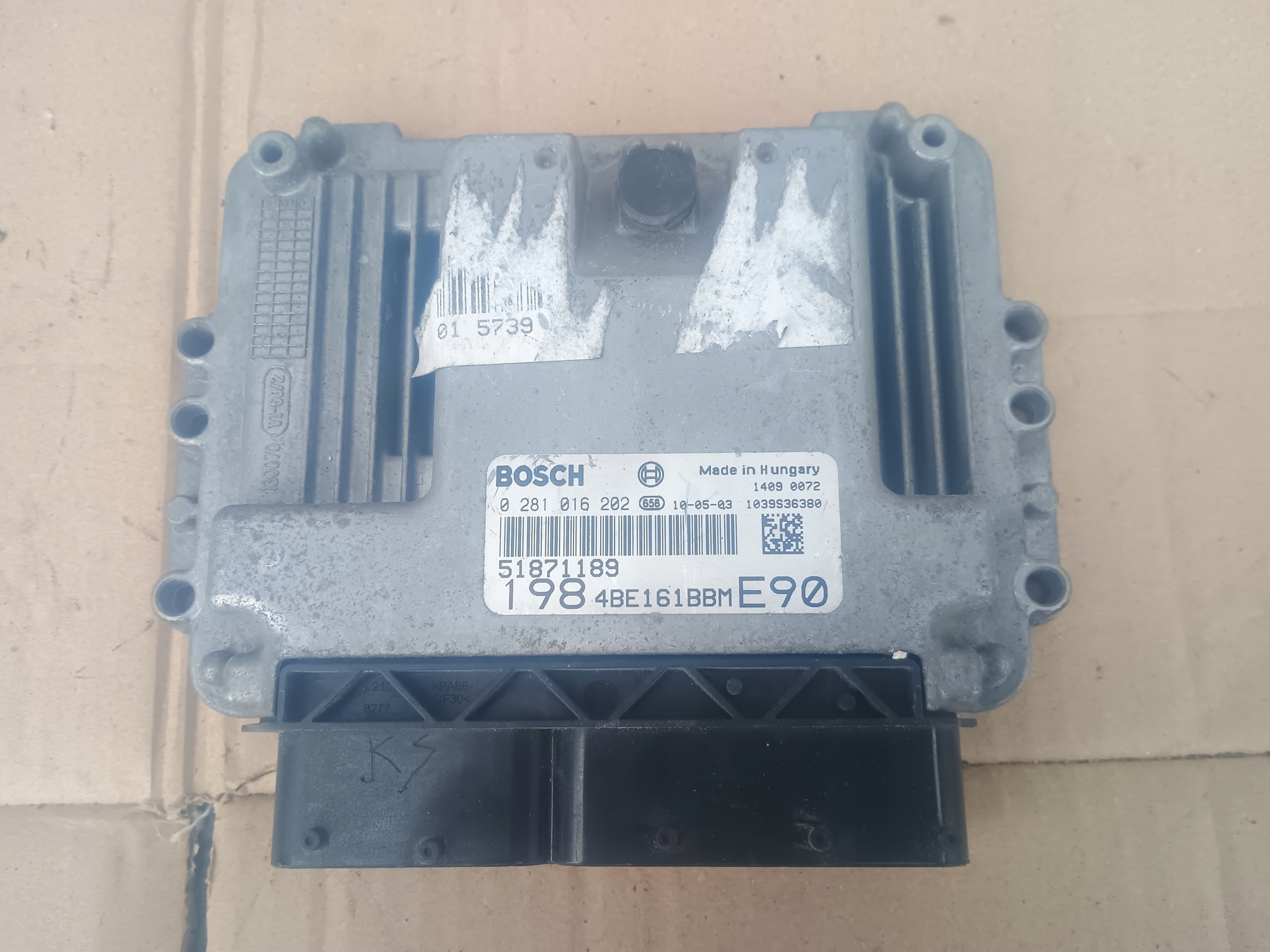 control unit of the engine 0281016202 FIAT 1.6 MULTIJET