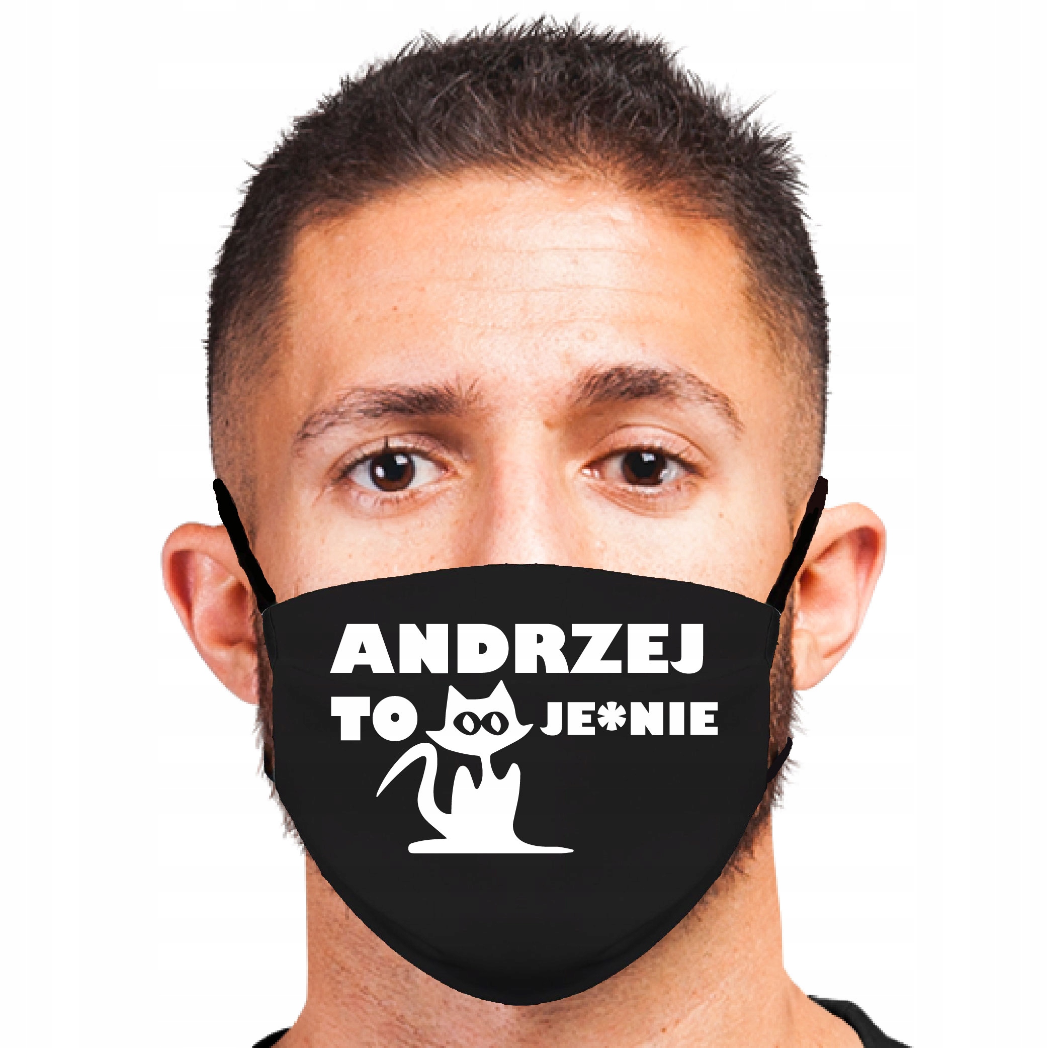 

Maseczka Bawełniana Z Nadrukiem Pis Śmieszna Kot