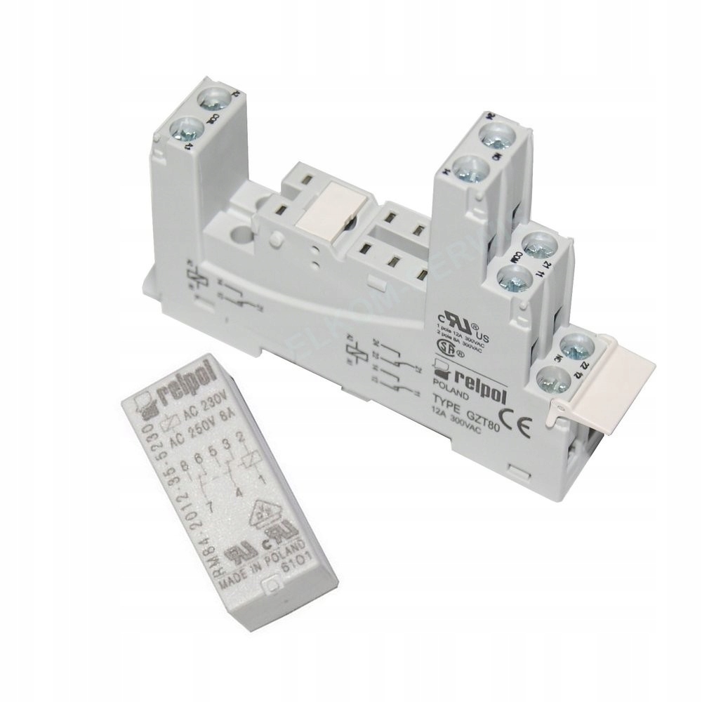 

Podstawka GZT80 Przekaznik RM84 230V 2x 8A Relpol