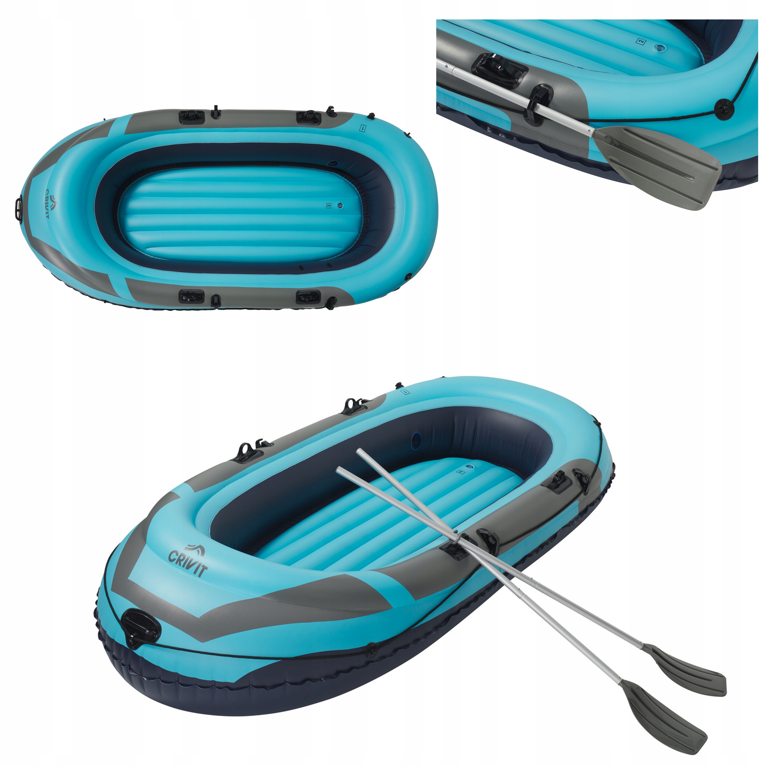 PONTON 3 OSOBOWY CRIVIT DO PŁYWANIA ŁÓDKA ZESTAW