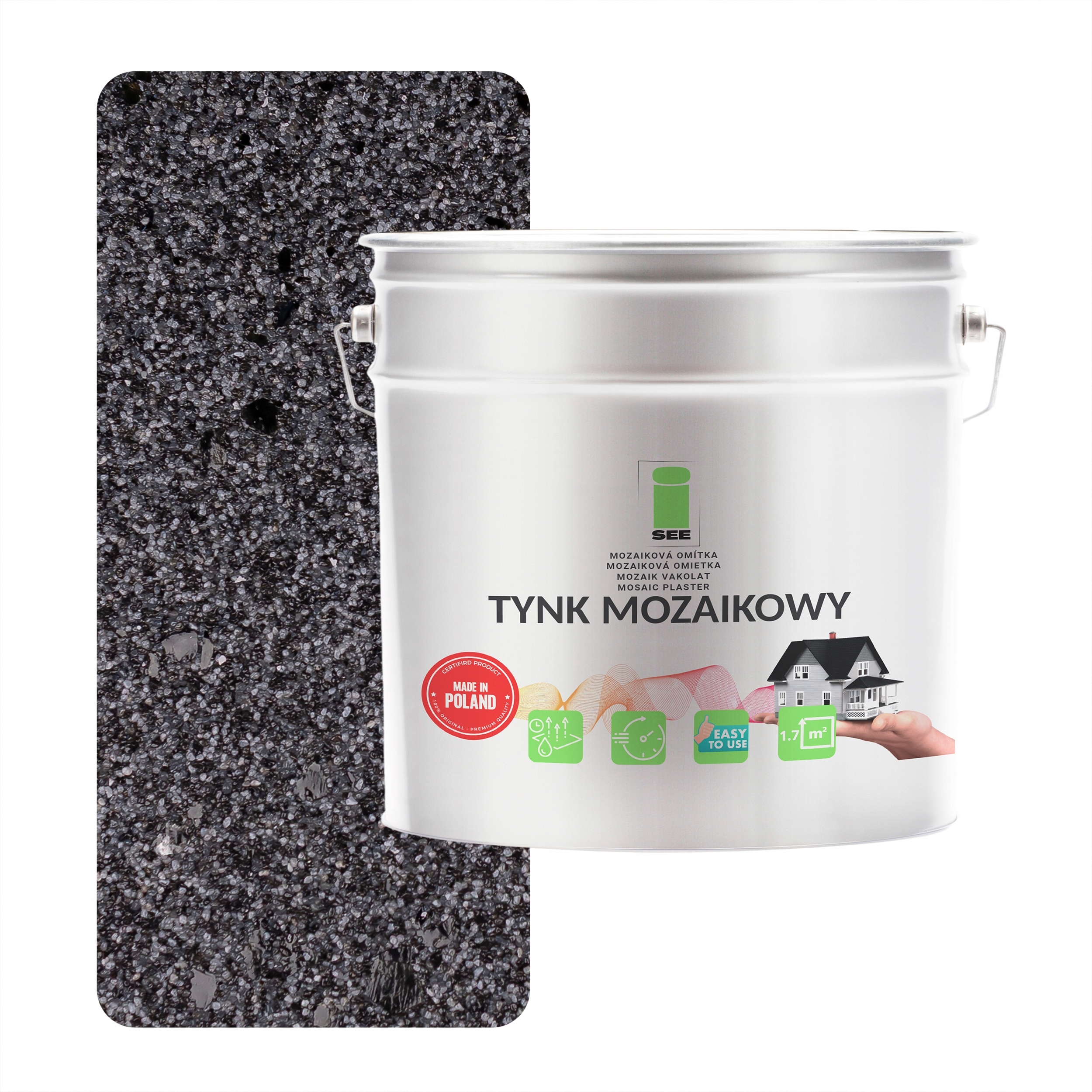 Mozaiková omítka Marmolit s Mikou Šedá Pryskyřice 7KG Odolná Mrazuvzdorná M44