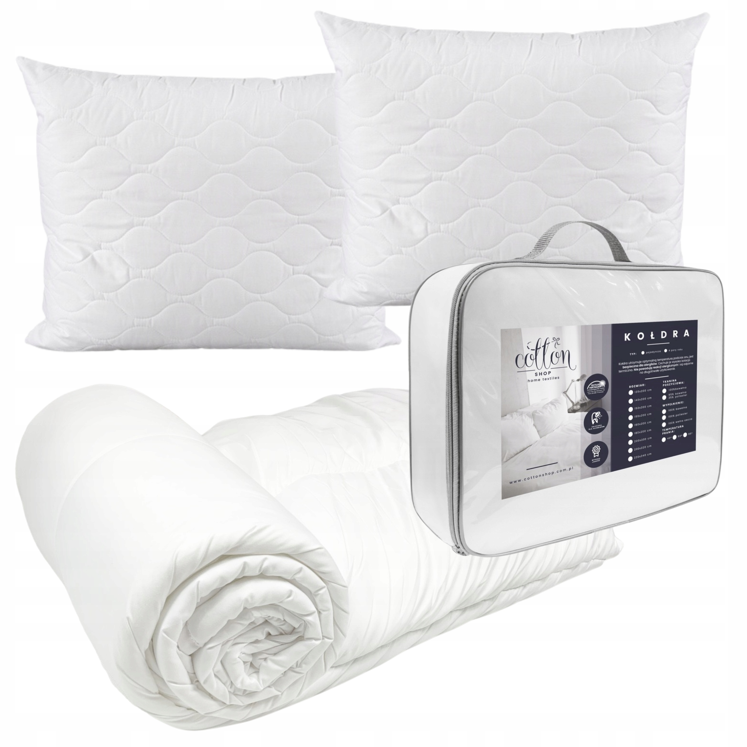 Antialergická přikrývka 4 roční období Golden Line 220x240 cm 2 polštáře 70x80