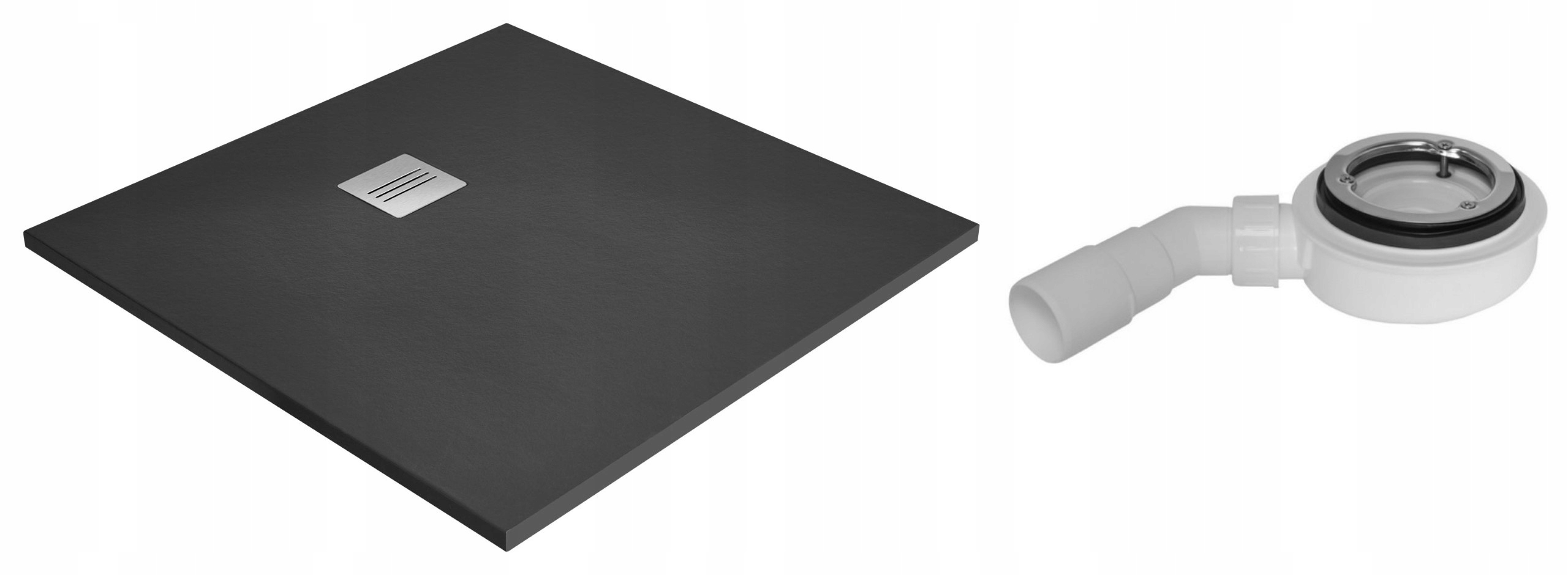 Brodzik kwadratowy Kyntos C Antracytowy 80x80 Syfon Radaway