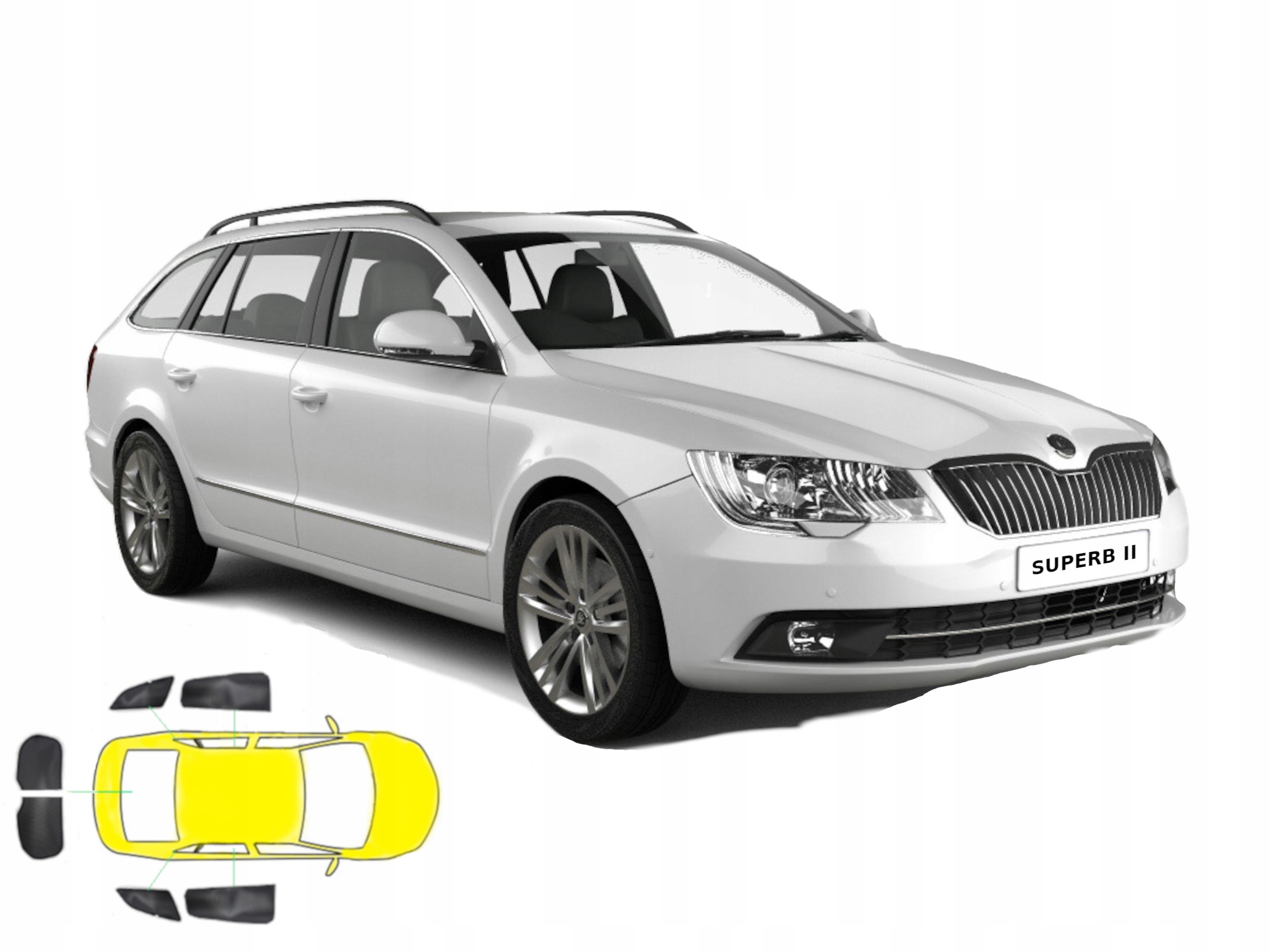 

Zasłonki osłonki dedykowane Skoda Superb II kombi