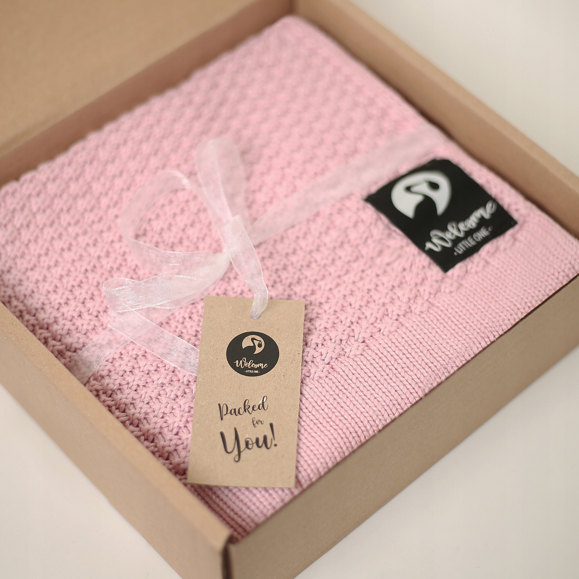 RÓŻOWY KOCYK KOC BAMBUSOWY BAWEŁNIANY DZIECIĘCY DLA DZIECKA RÓŻ 80x100cm Marka inna marka