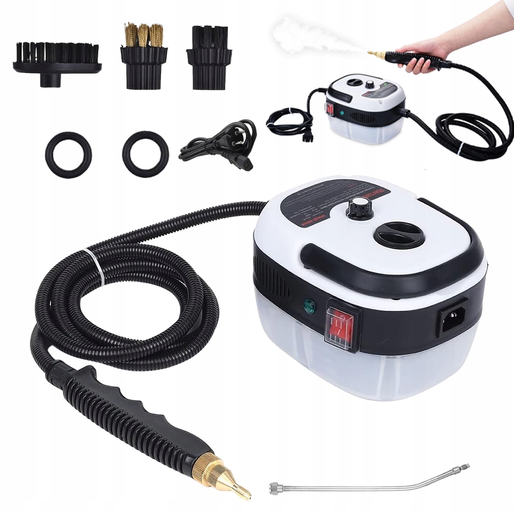 Ręczny Odkurzacz Parowy O Mocy Przenośny Z 3 Głowice Szczotek 2500W 1000ML