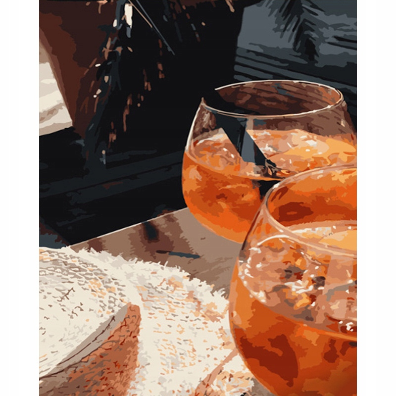 Malování Podle Čísel obrázek jako dárek, Aperol nápoj 40x50