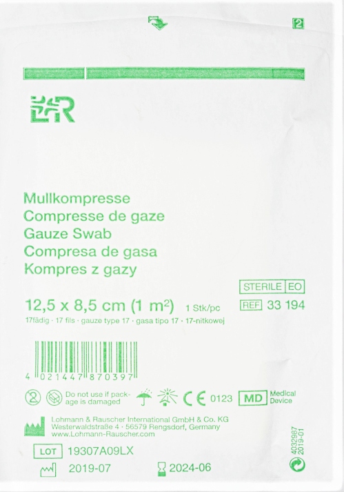 

L&r Kompresy z gazy 1m2 jałowy