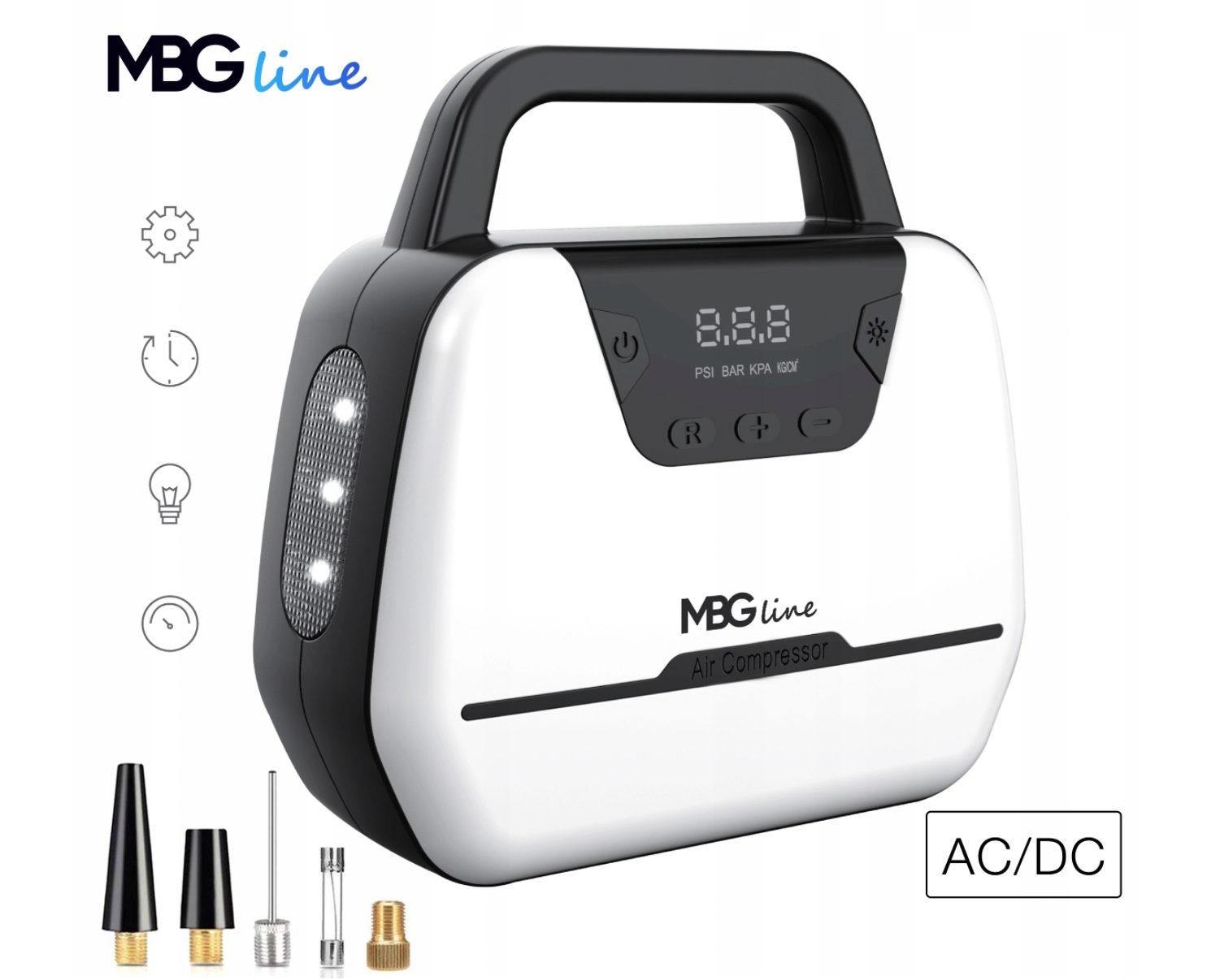 KOMPRESOR SAMOCHODOWY Pompka 12V 230V LED LCD Producent code 1866