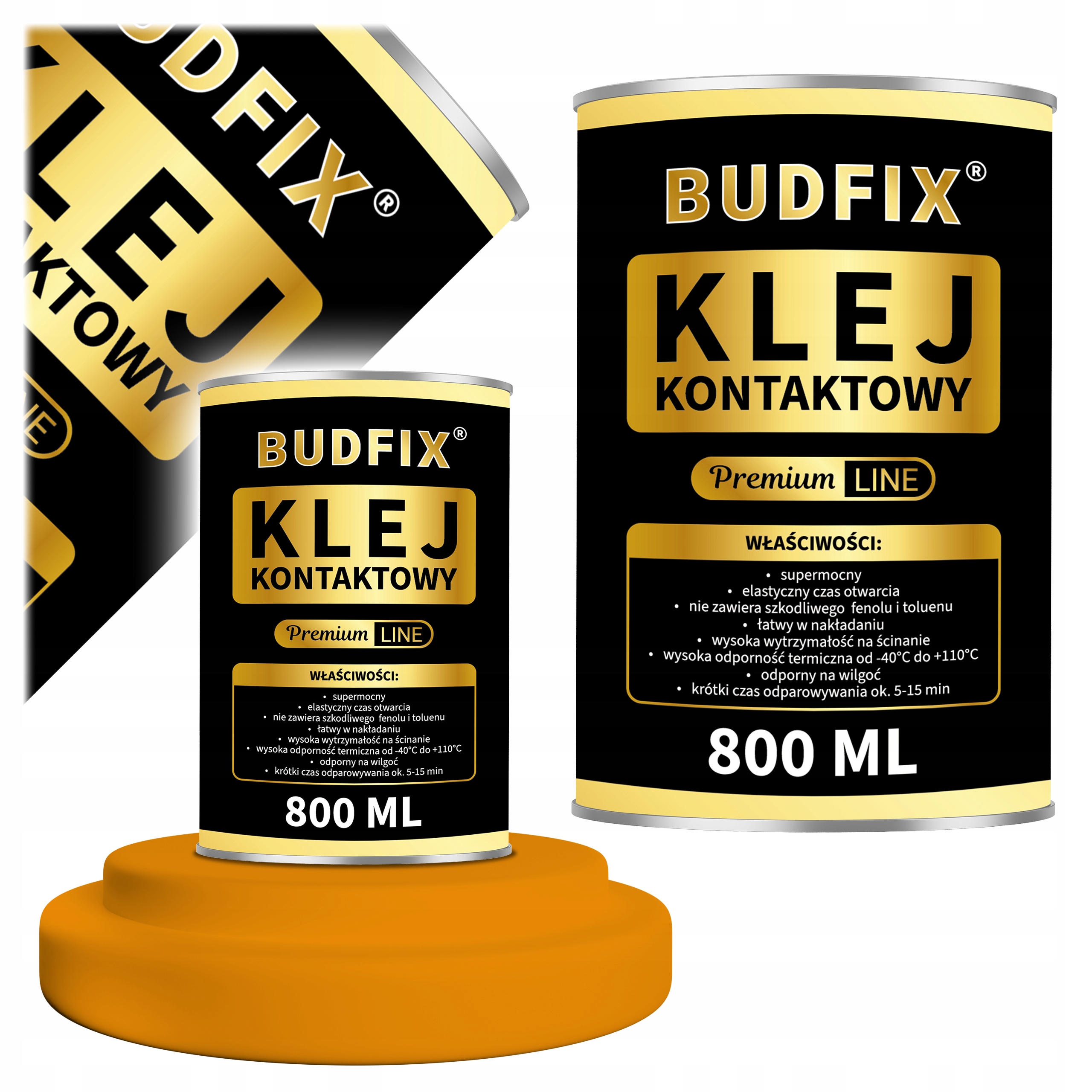 Klej Kontaktowy Puszka 800ml do Hpl Laminatu Forniru Drewna Skóry Obrzeży