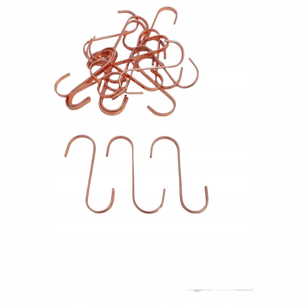 Hak Wieszak w kształcie S 20szt różowe złoto