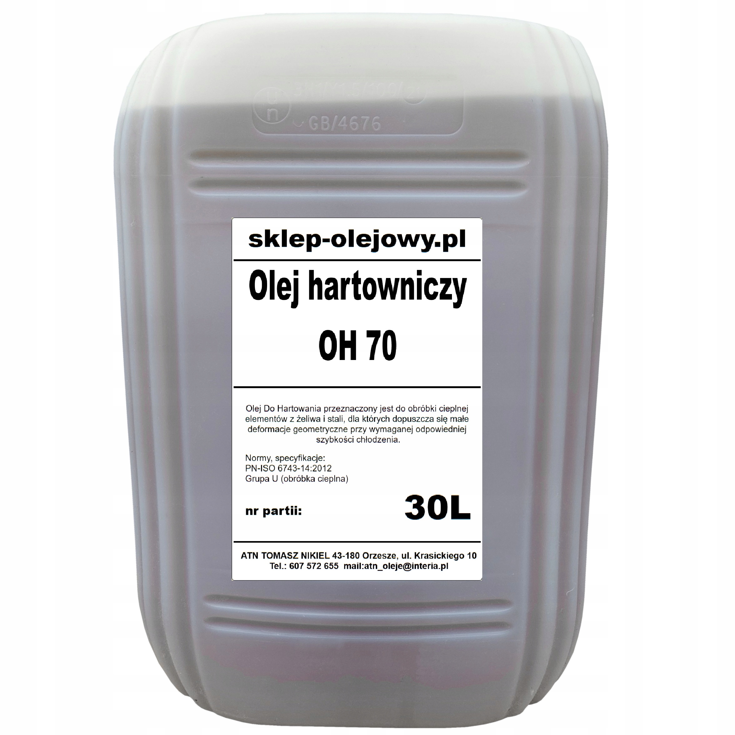 

Olej Hartowniczy Oh 70 30L