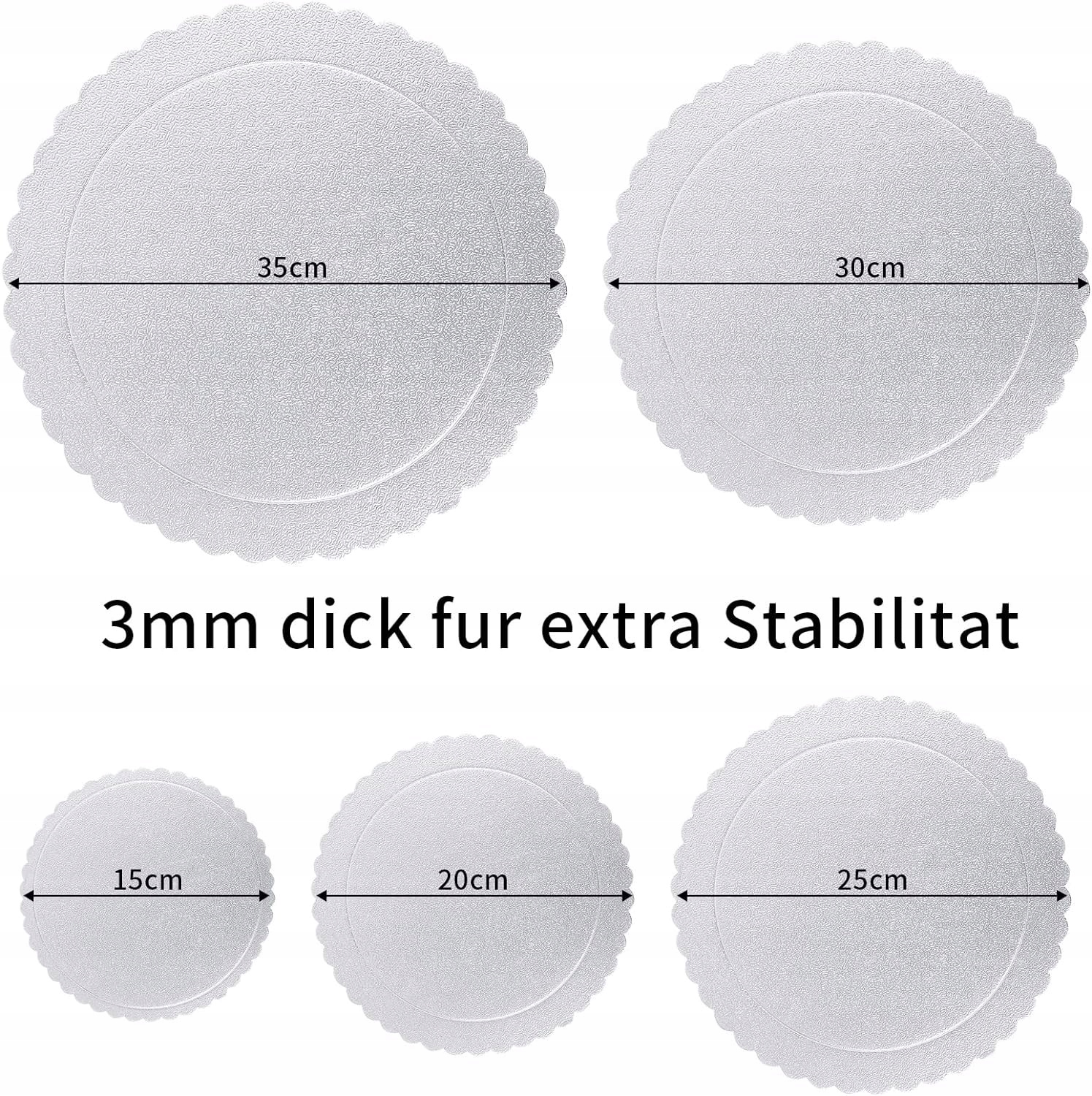 Papírová podložka pod Dort Stříbrný dort 5 ks