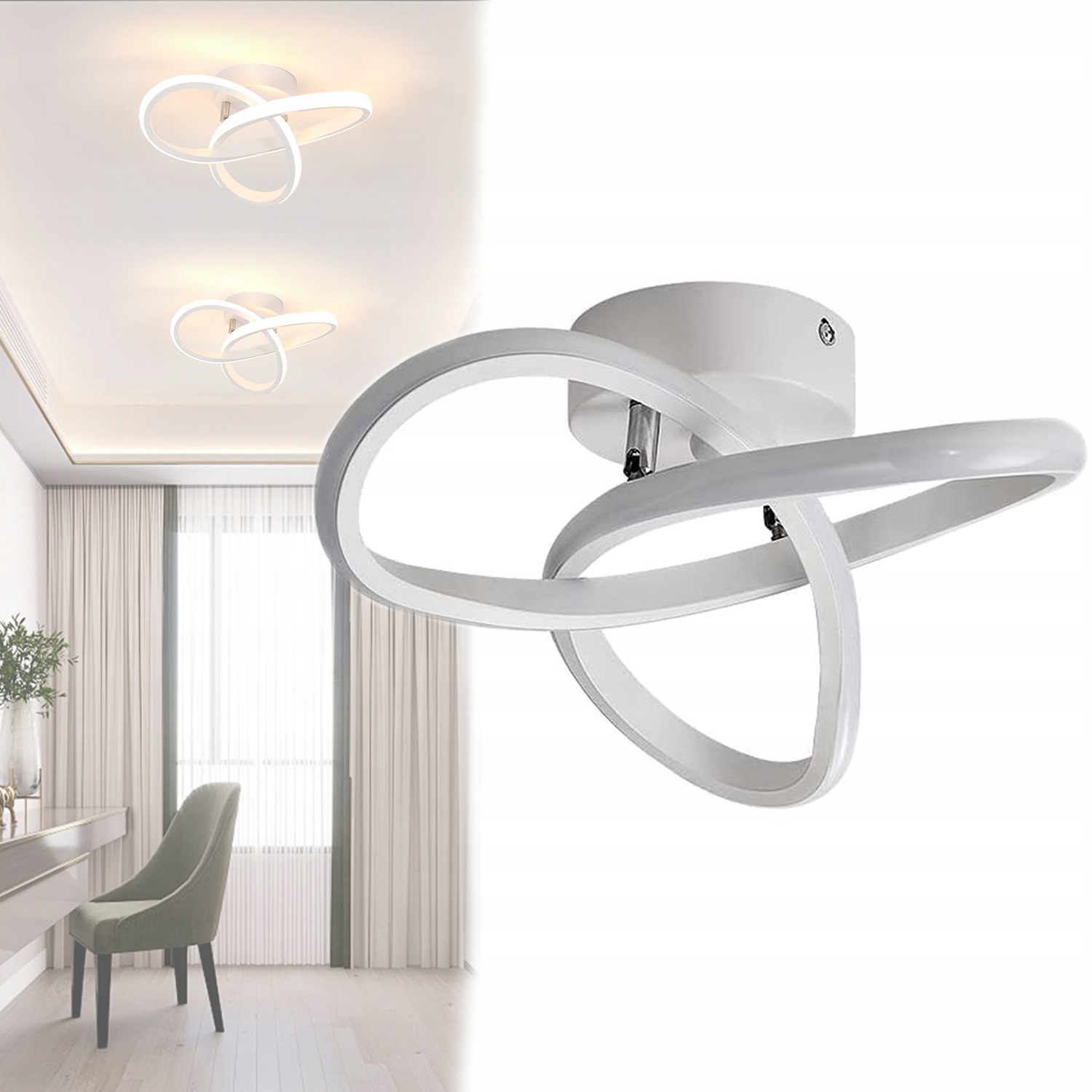 stropní svítidlo Led Led Lustr 22W Moderní Bílá 2500LM 3000K