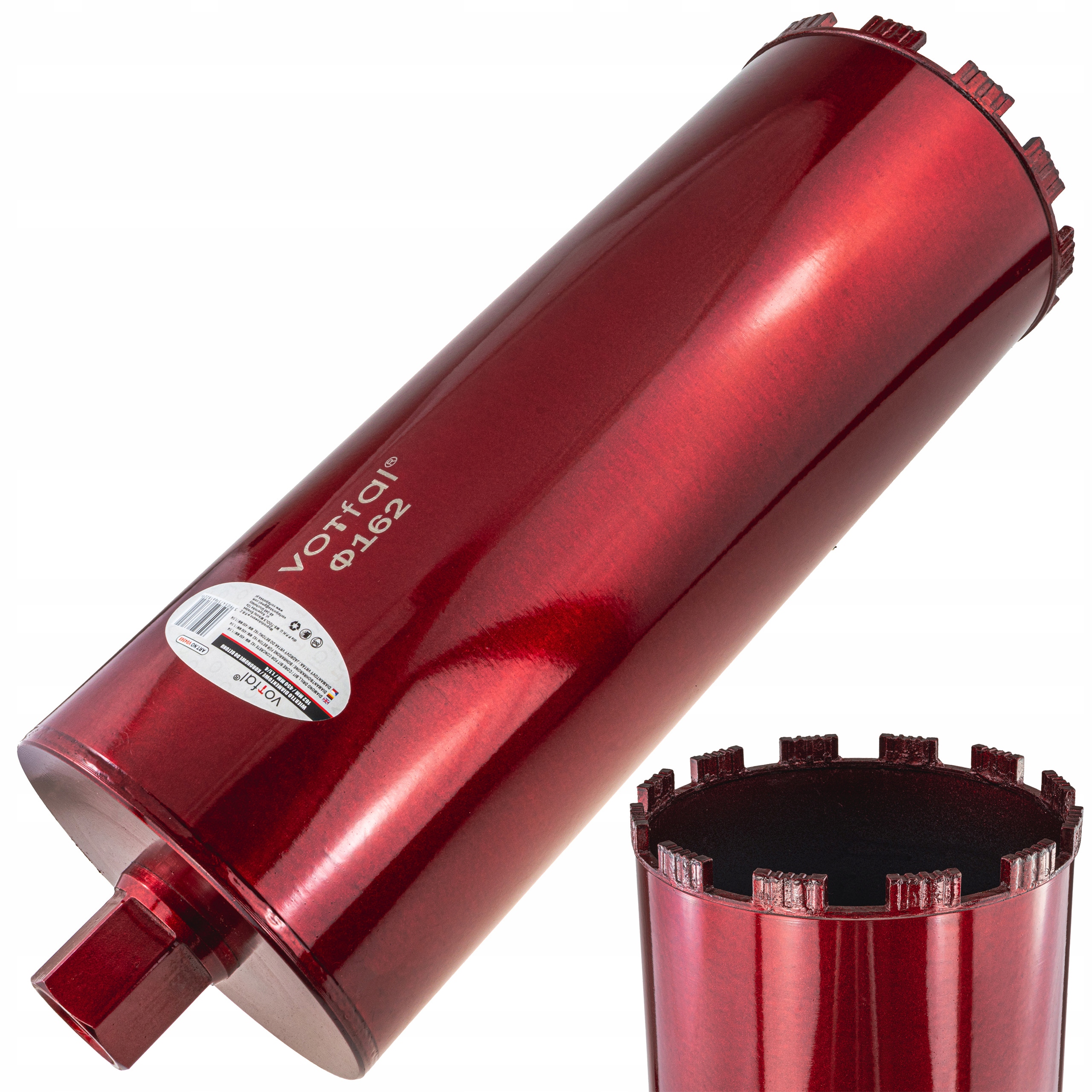 Wiertło Koronowe Diamentowe Do Betonu 162 x 450mm Wiertnica Otwornica 1.1/4