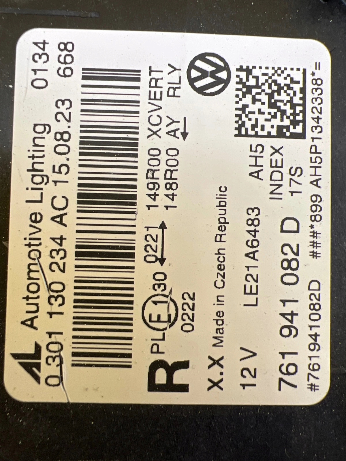 light left right VW Touareg III Full Led 761941081E 761941082D