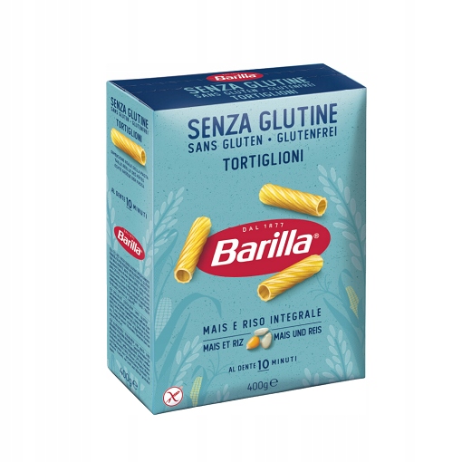 Levně 5 x bezlepkové těstoviny Barilla Pasta Senza Glutine Tortiglioni 400 g