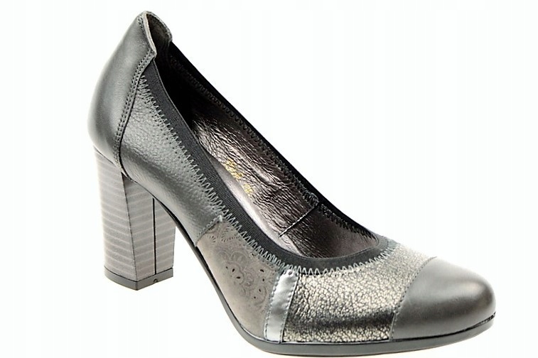 Kordel Dámské kožené lodičky šedé 36