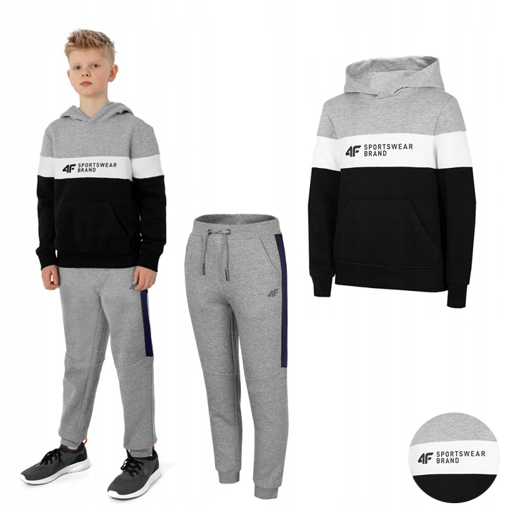 

Komplet Chłopięcy Dresowy 4F Bluza Spodnie Dres