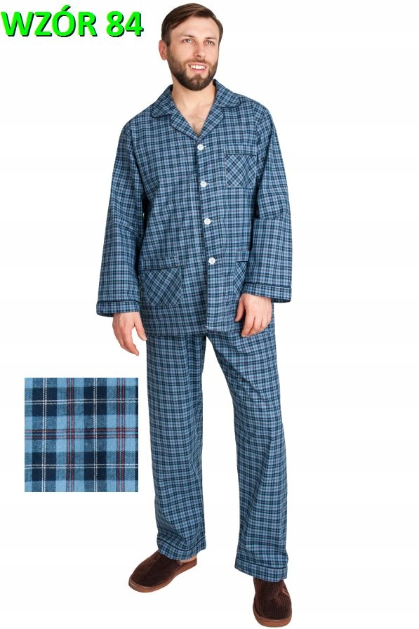 PIŻAMA MĘSKA BAWEŁNIANA BAWEŁNA TKANA r.XL FOR-MAX Materiał dominujący bawełna
