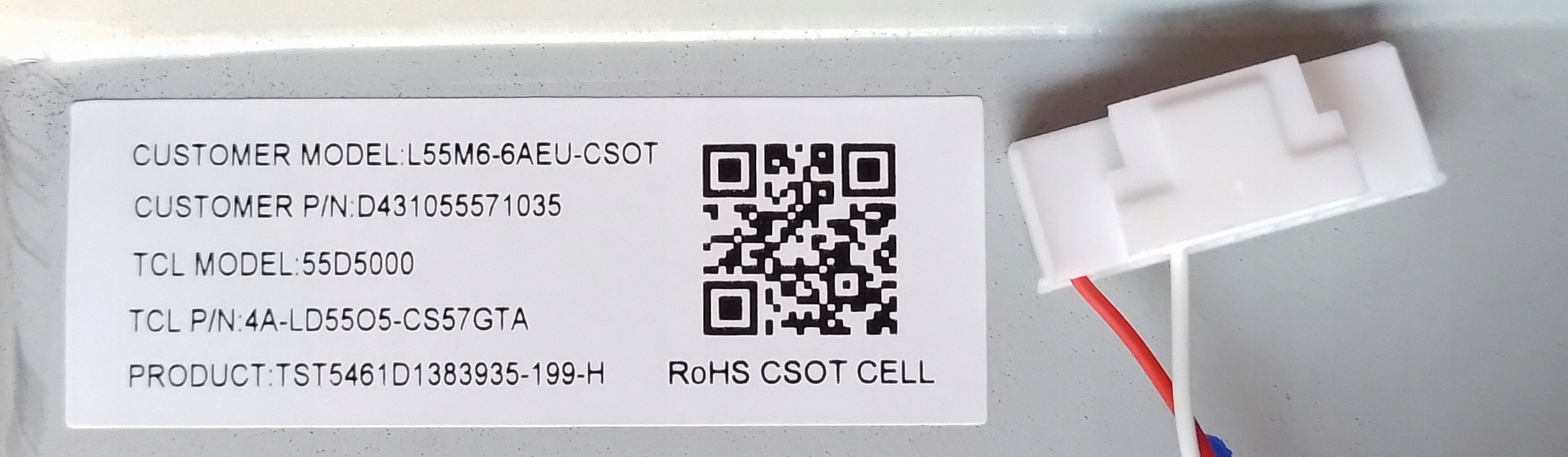 Matryca 55" TST5461D138 Ekran-ST5461D13-8 Stan opakowania otwarte