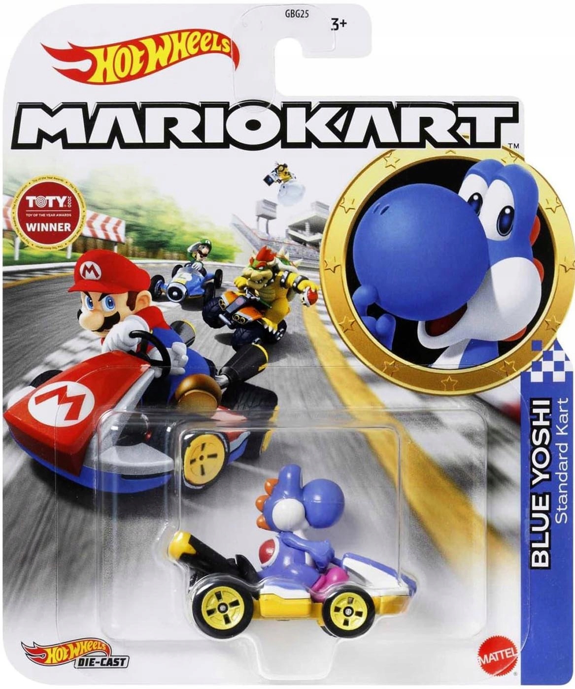 HOT WHEELS MARIO KART BLUE YOSHI STANDARD KART 14356876022 Allegro.pl