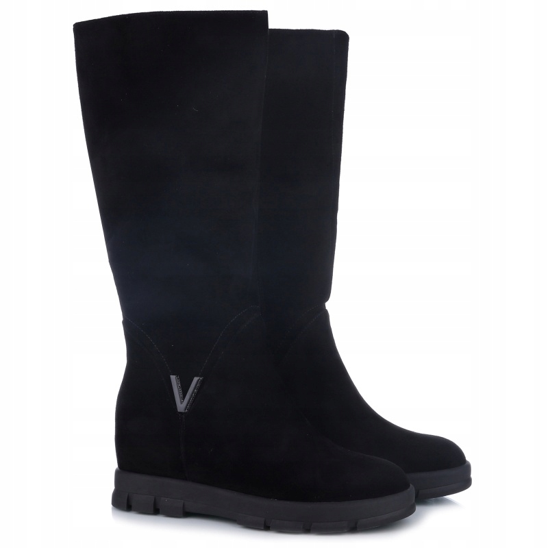 Dámské kozačky Loretta Vitale B532 Black Suede černé Semišová Kůže VEL.35