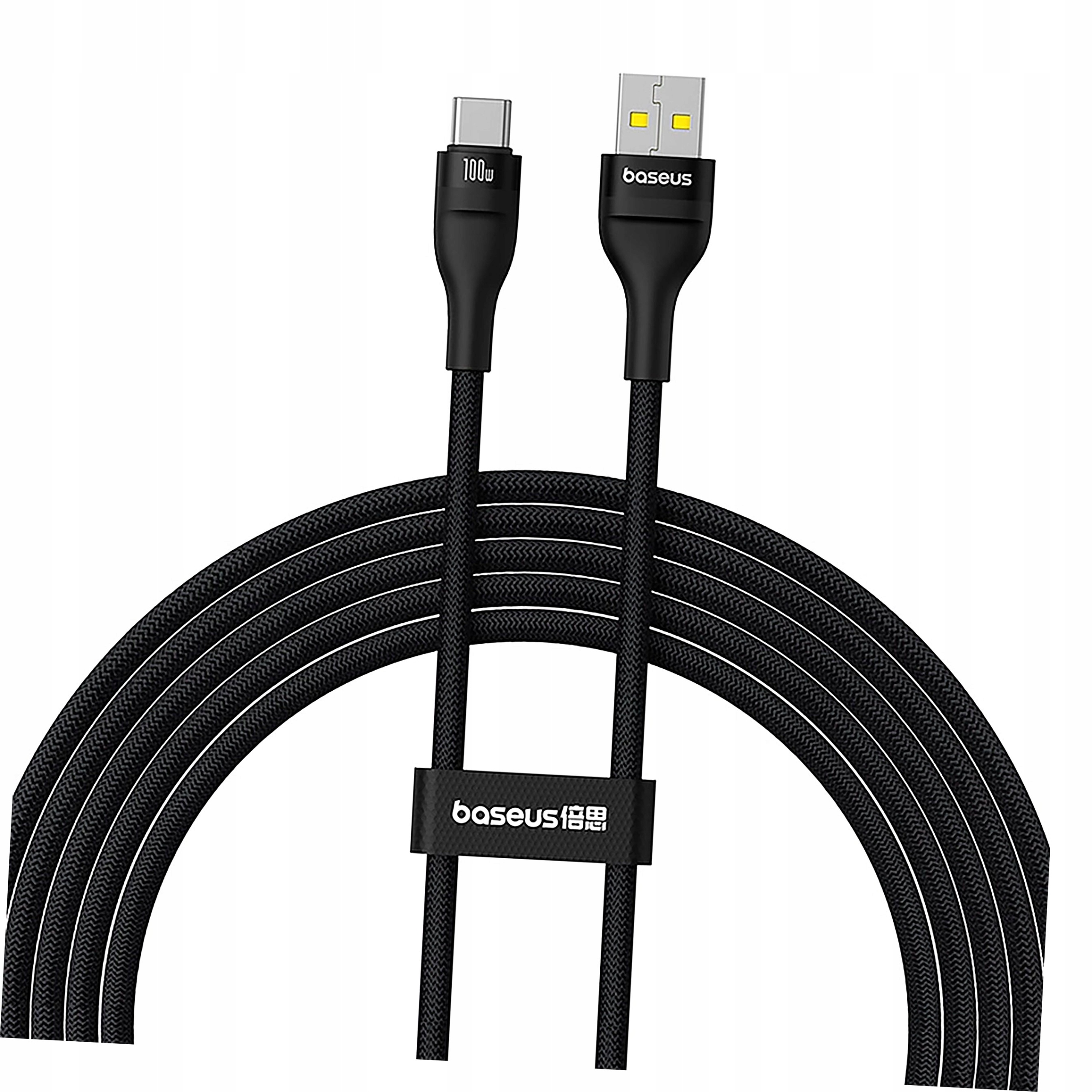 Kabel Baseus Flash 2 Usb-a Usb-c 100W 2m czarny