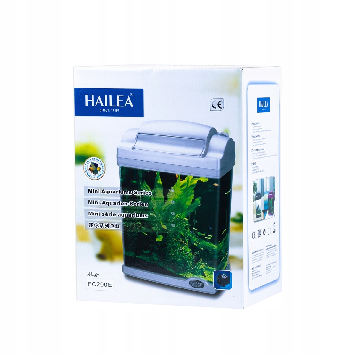 Levně Akvárium Hailea FC200, 4,8 l, stříbrné