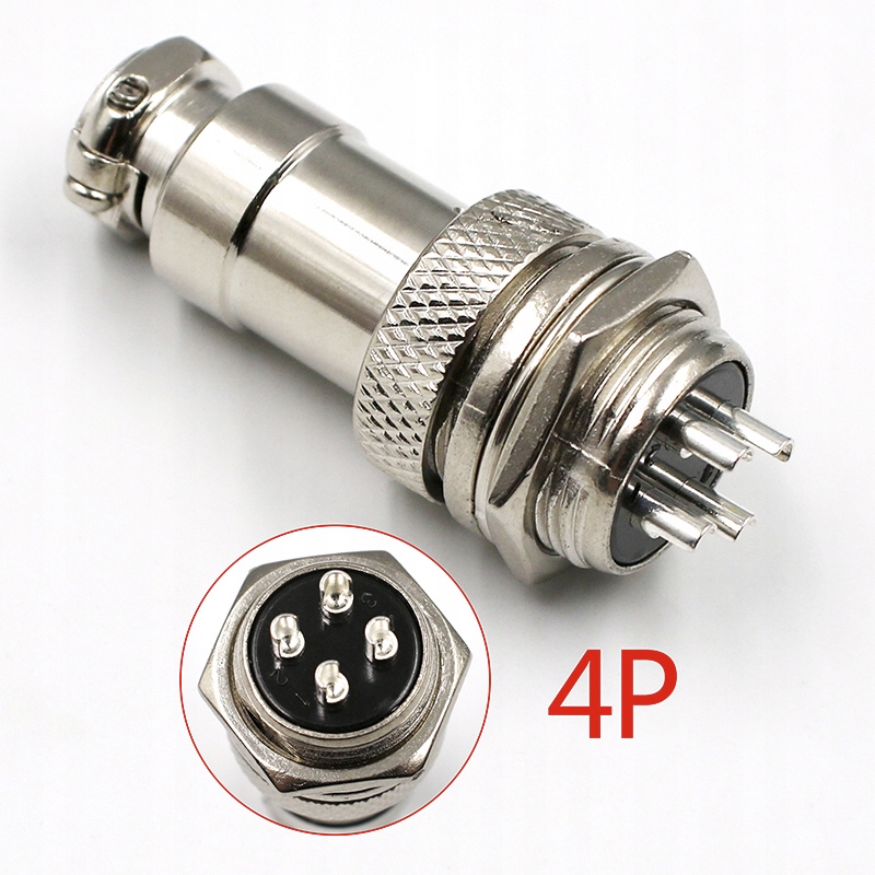 Złącze przemysłowe lotnicze CNC 16 mm 4 pin GX16 EAN (GTIN) 12524152114514