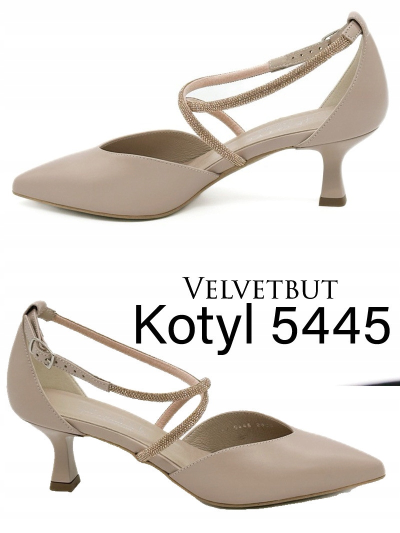 Kotyl béžové sandály se špicí a špendlíkem 5445 39