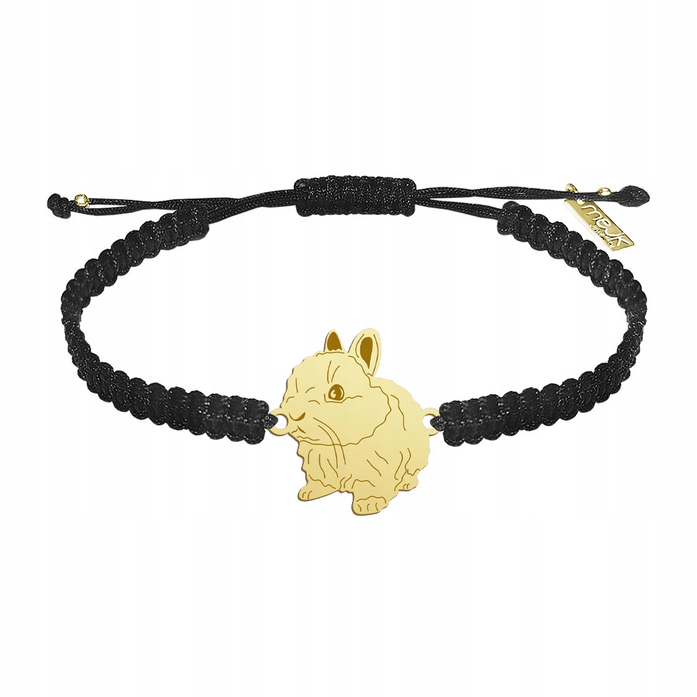Zlatý náramek s králíkem Teddy 925 Šperky Makramé Žena Gravírování