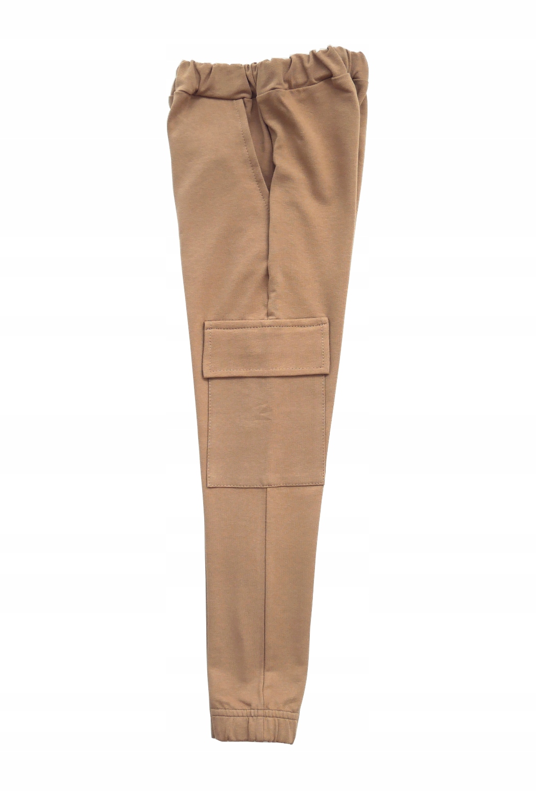 Bawełniane spodnie BOJÓWKI z ŁAŃCUCHEM 158 BEŻ Płeć dziewczynki