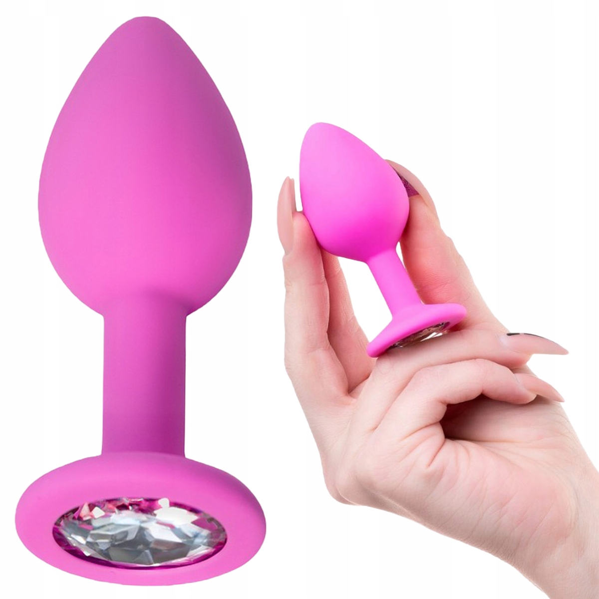 

Korek Analny silikonowy z kryształem Zatyczka 8 CM