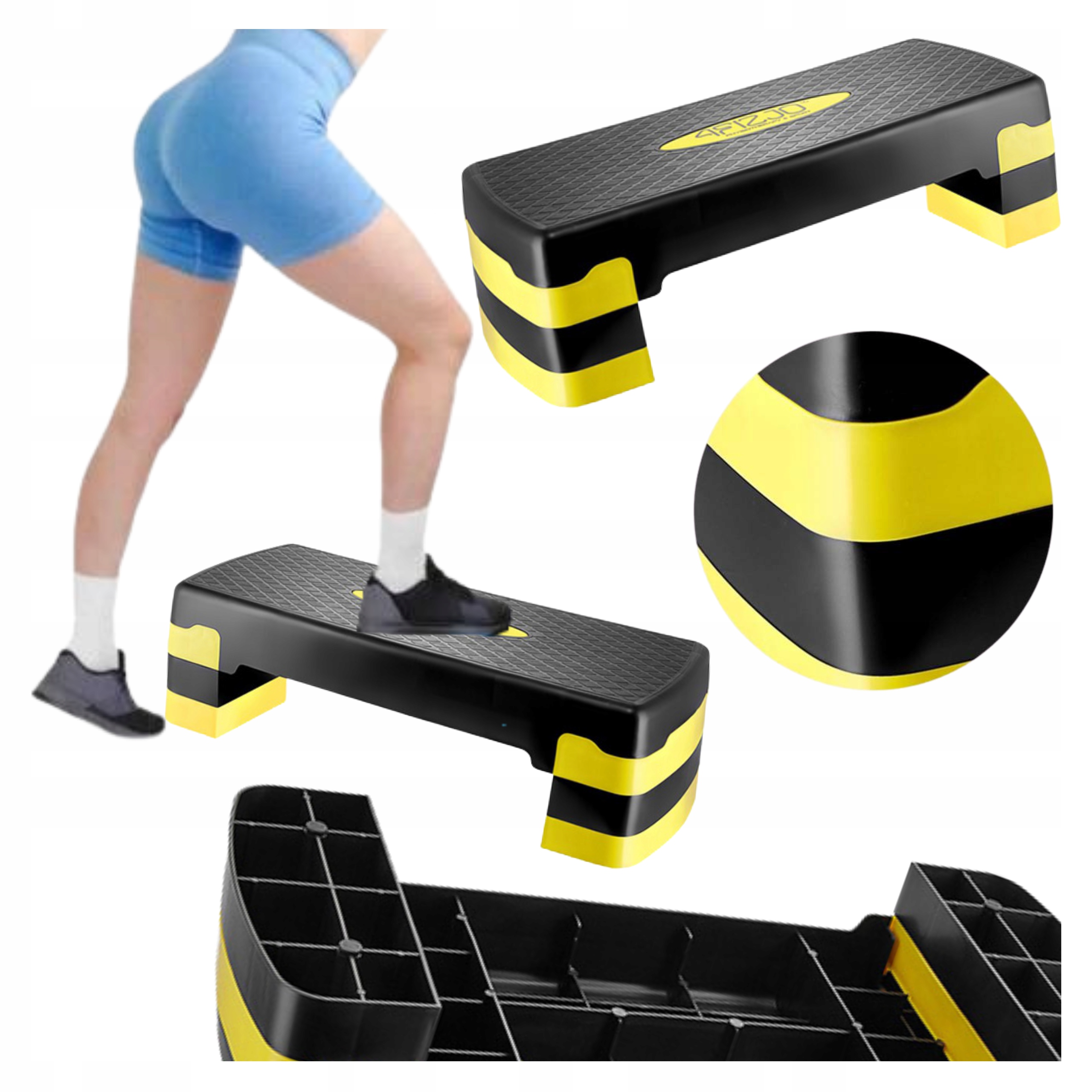 Step Up 4FIZJO Schodek Do Cwiczen Treningu Stepper 3 Stopnie Regulowany
