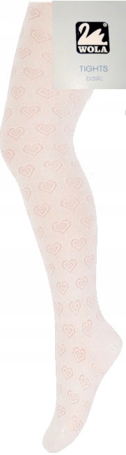 

Rajstopy Wola Tights żakard 116-122 białe serca