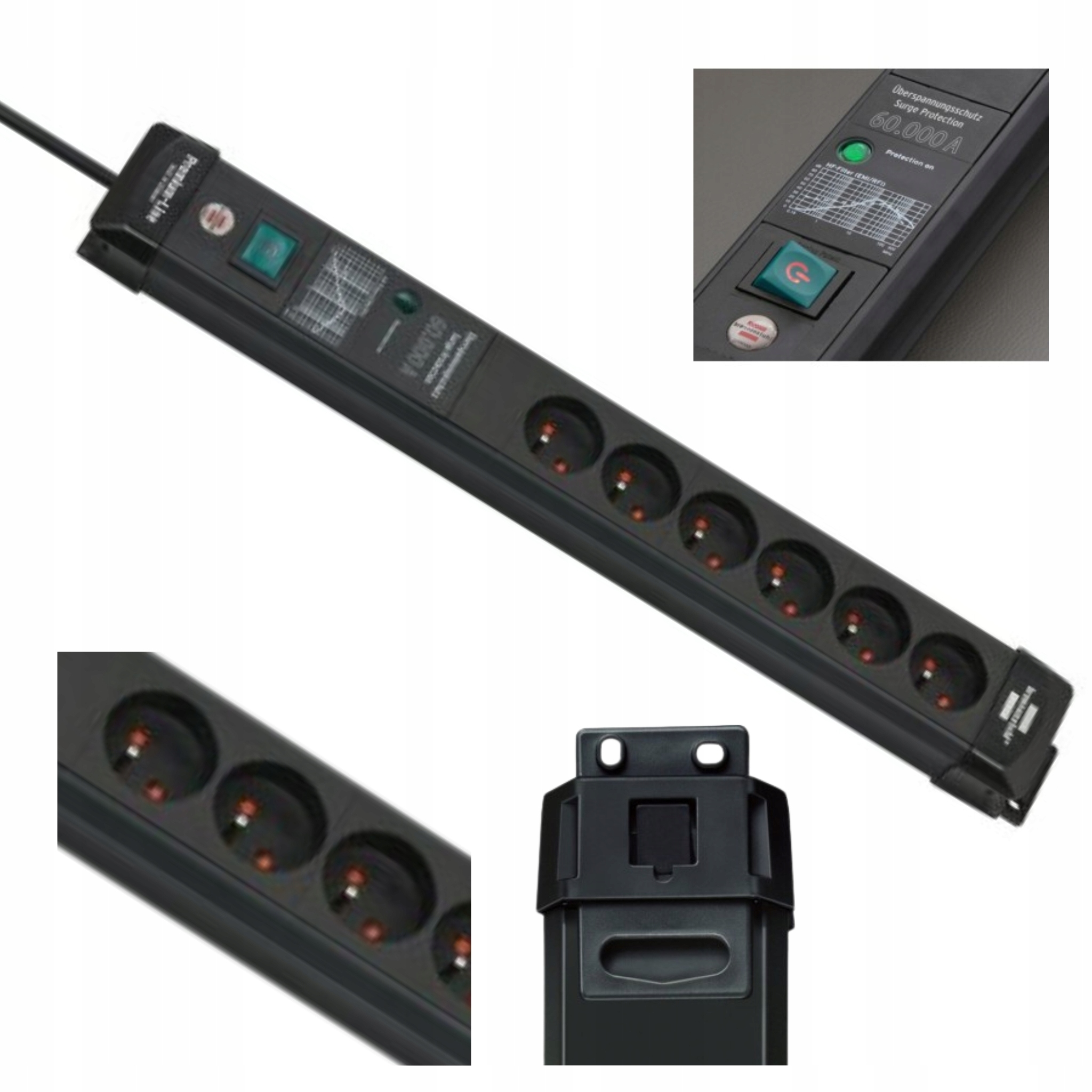 Prodlužovací kabel proti přepětí Brennenstuhl Premium-Line 6 zásuvek 3 m