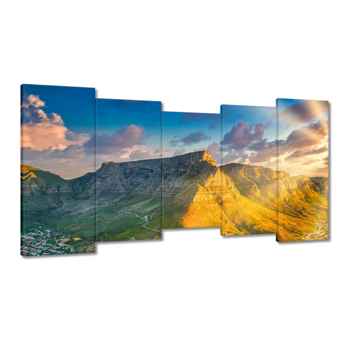 Obrazy 150x80 Západ slunce Hory Pohled