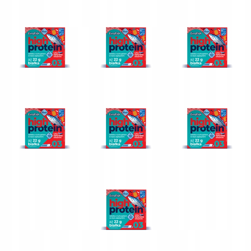 Evrafish Proteinowa sałatka z tuńczykiem w stylu azjatyckim 160g X7