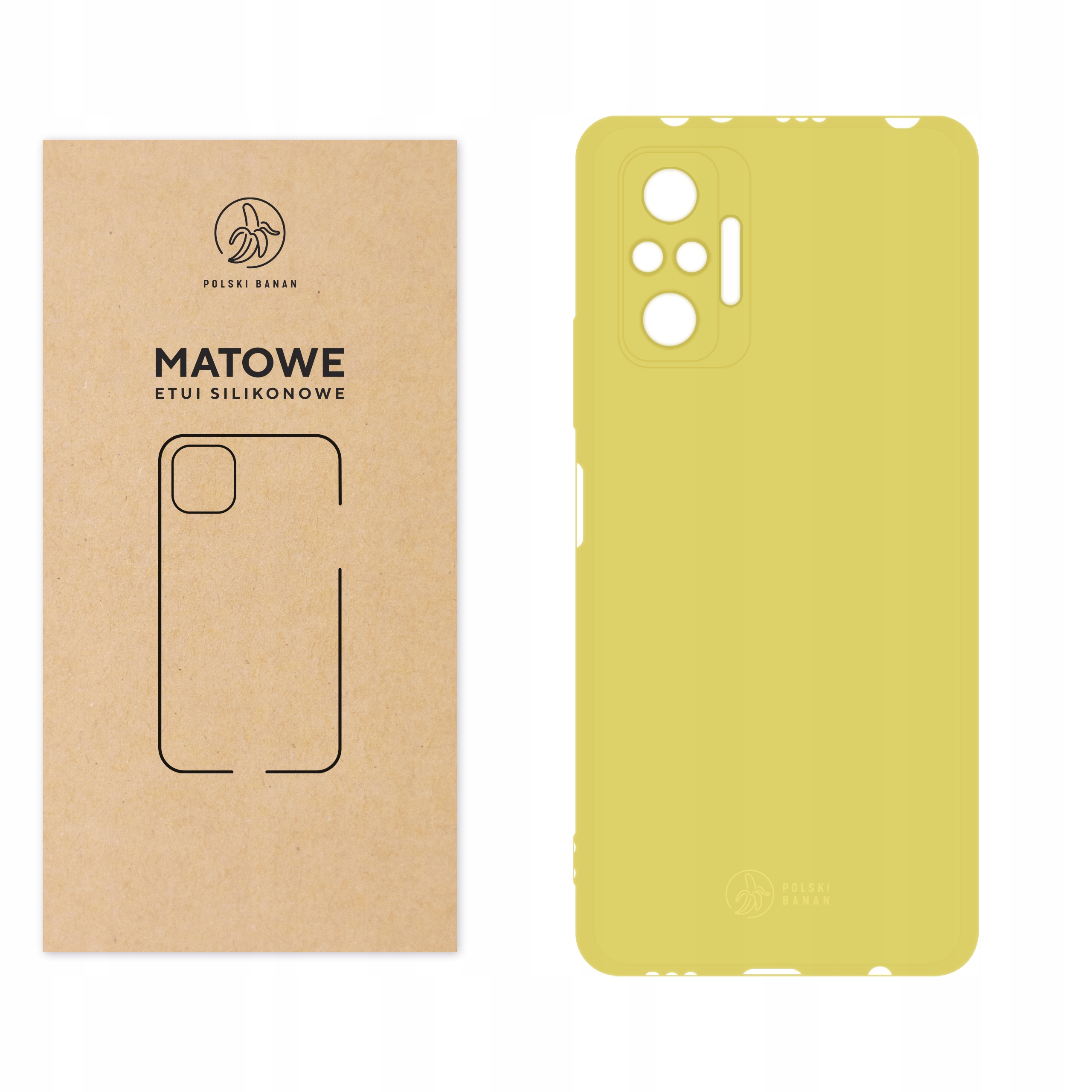 

Etui Matowe do Xiaomi Redmi Note 10 Pro żółte