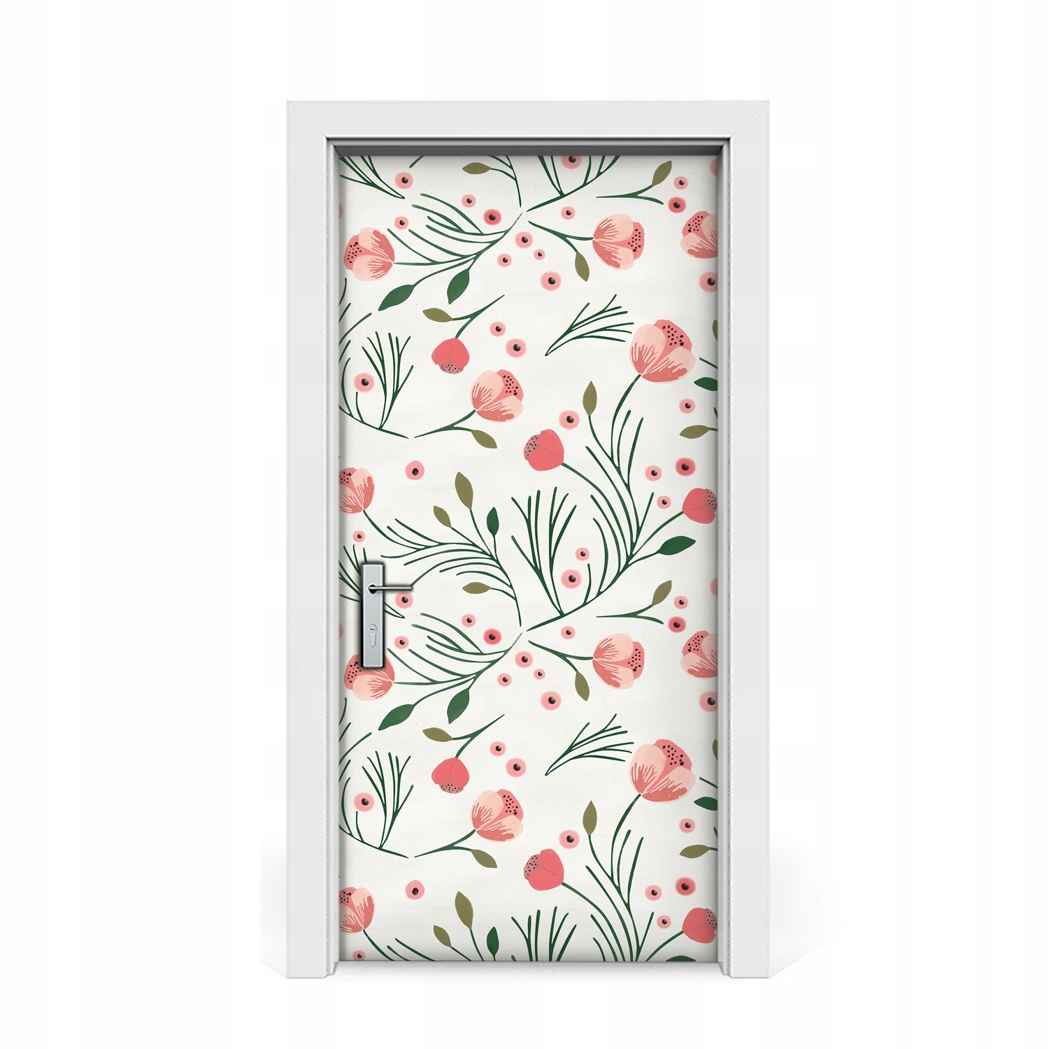 

Naklejka na drzwi okleina Vintage maki 95x205