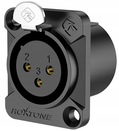 Gniazdo XLR 3pin żeńskie Roxtone RM RX3FD-BG