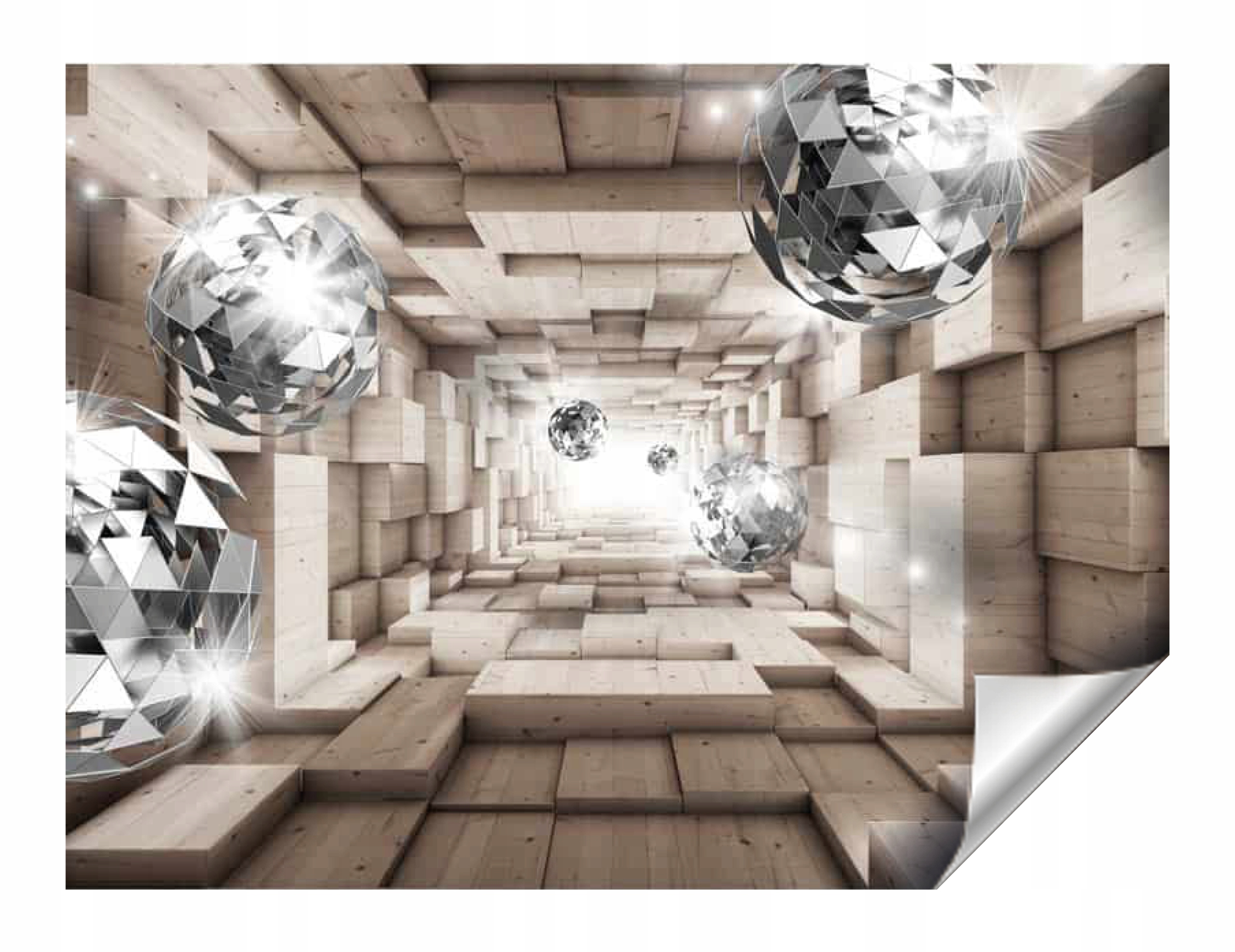 

Fototapeta 3d Kule w drewnianym tunelu 400x280