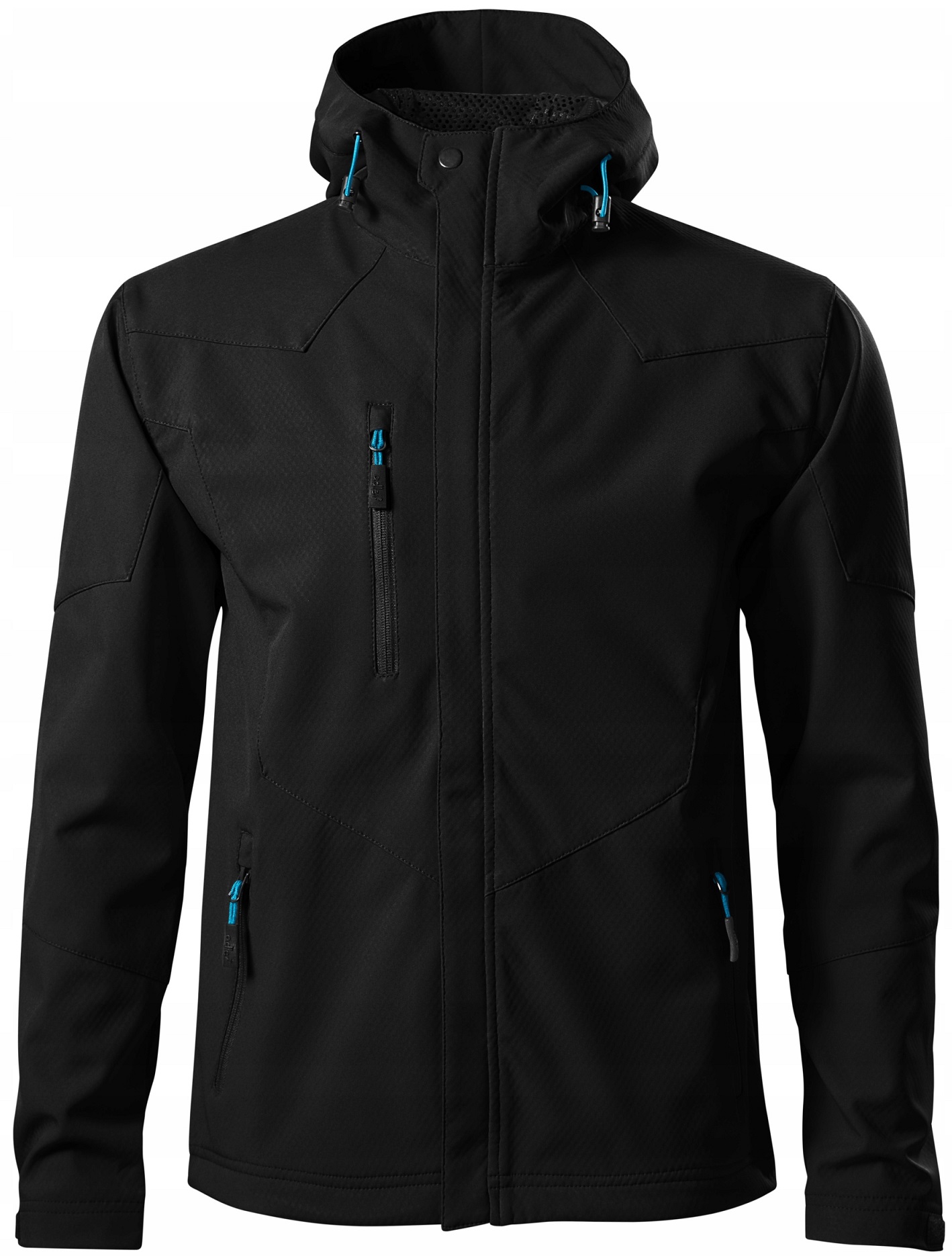 Pánská bunda Softshell voděodolná černá s kapucí Prodyšná, sportovní