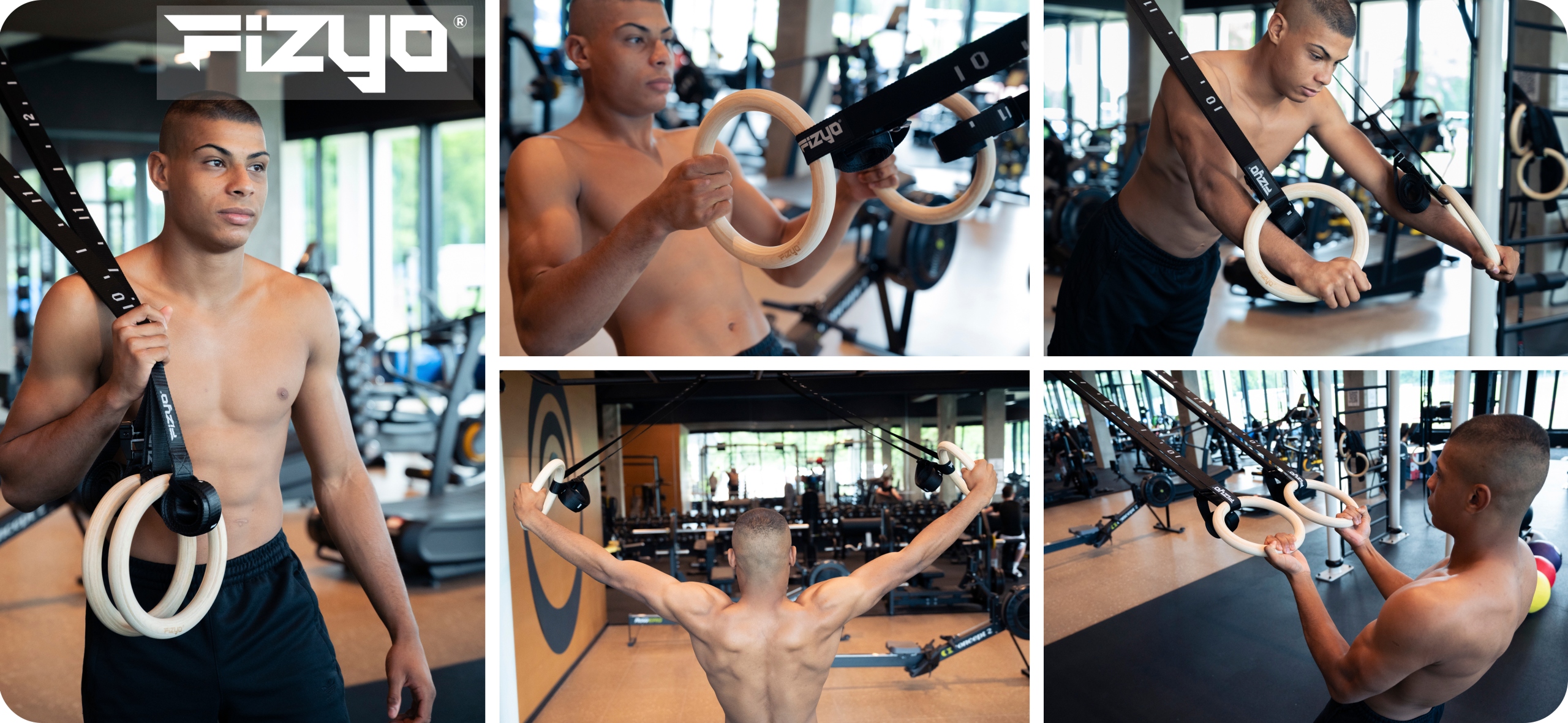 Kółka Gimnastyczne FIZYO Mocne Obręcze Koła do Ćwiczeń Fitness DREWNIANE EAN (GTIN) 5905999065854