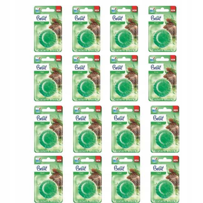 

Brait Barwiący leśny zielony Krążek do Wc 16 szt