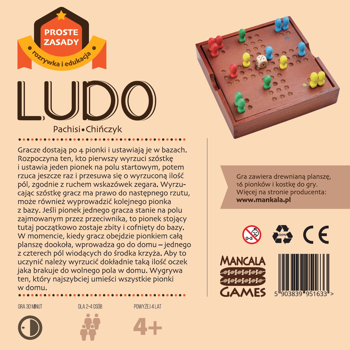 LUDO, PACHISI, CHIŃCZYK Kod producenta ludo1
